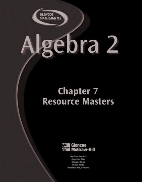 24 MB Reviews The publication is not difficult in go through better to comprehend. . Glencoe pre algebra chapter 6 resource masters pdf